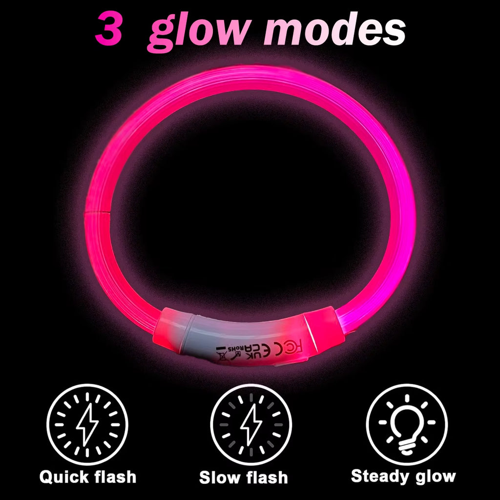 Dog Light up Collar LED Collar Light up Cat Collar USB Rechargeable Collar Christmas Decoration Pet Collar Pet Christmas Gifts