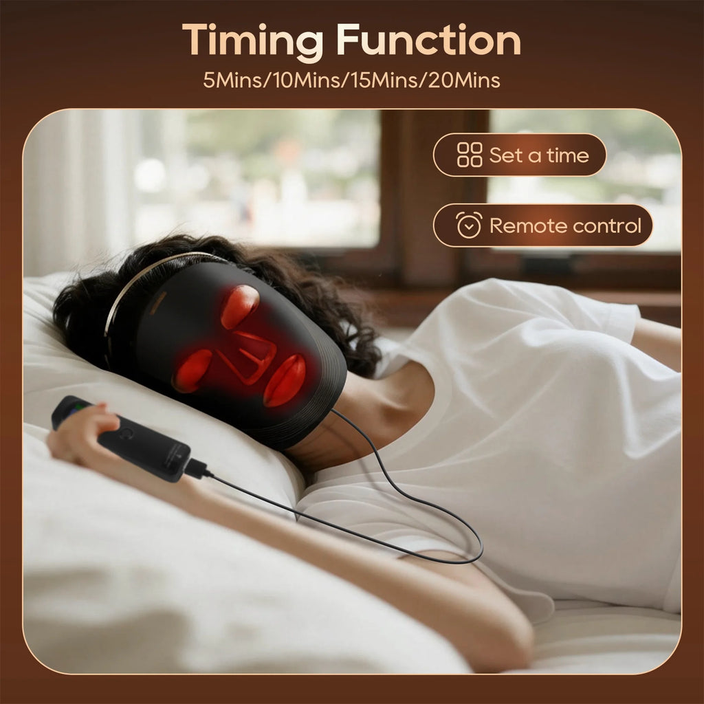 Red Light Therapy for Face, 4 Modes Led Face Mask Light Therapy with Remote, Portable Light Therapy Mask for Skin Care at Home, Travel (Black)